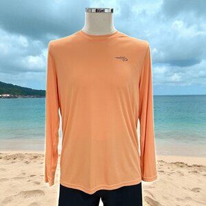 Reel Life Mens Long Sleeve‎ Fishing Shirt Coral Small Coastal Nautical Beachwear
